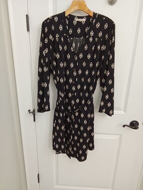 41 Hawthorn Black Printed Long-Sleeve Dress